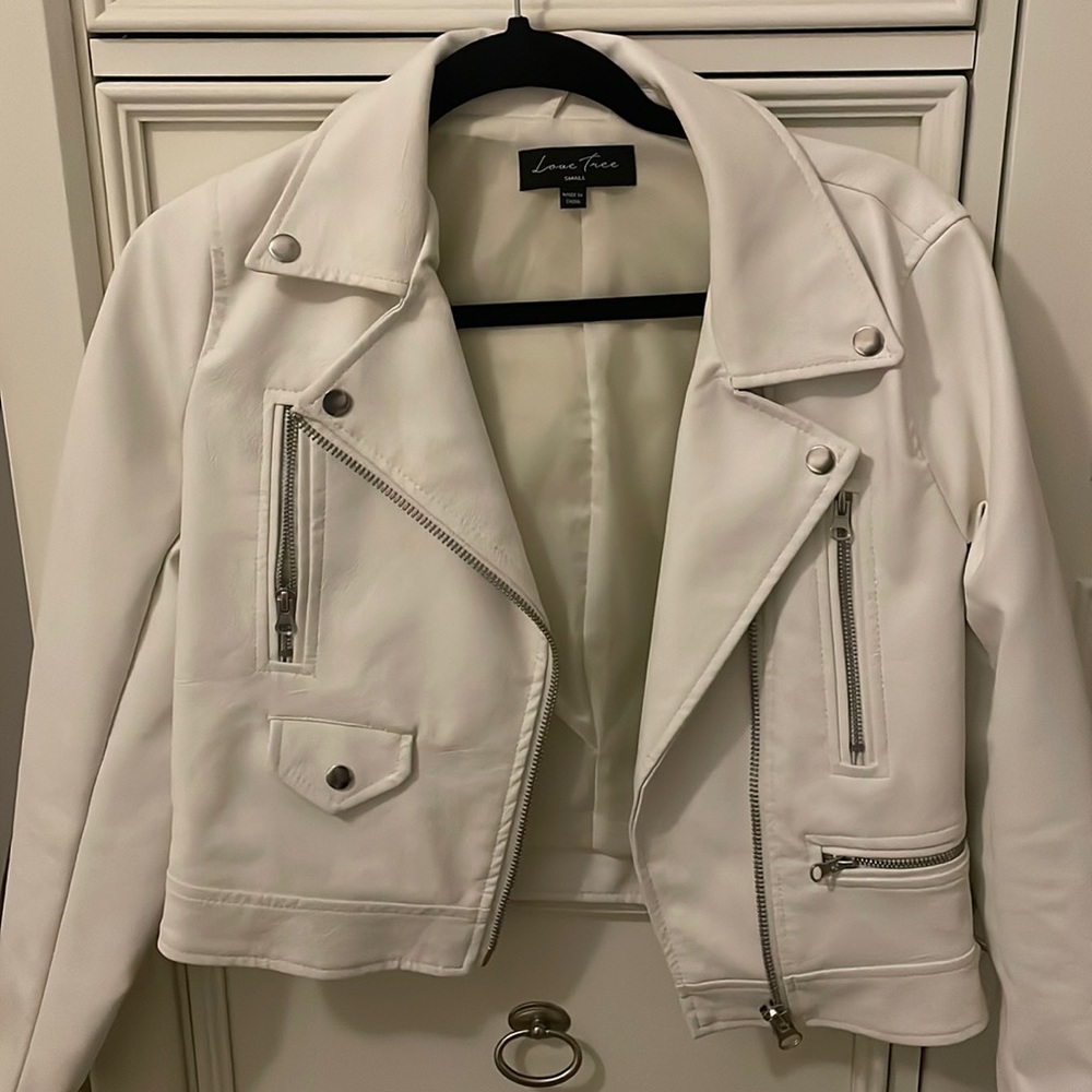 White leather jacket